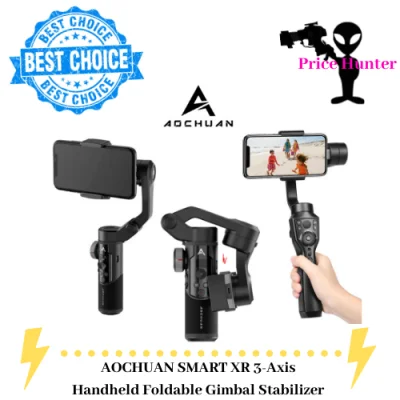 AOCHUAN Smart XR 3-Axis Handheld Foldable Gimbal Stabilizer with Bluetooth Connection for IOS Android Smartphone