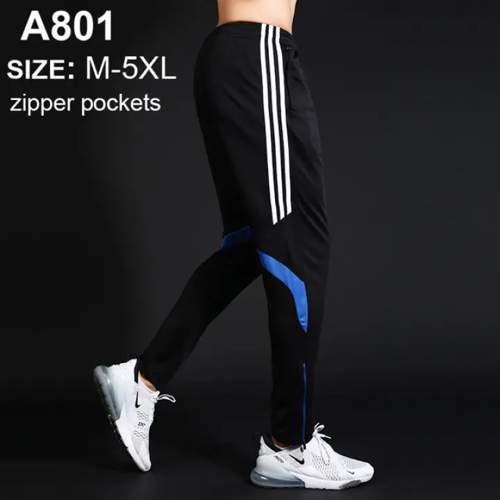 running trousers with zip pocket