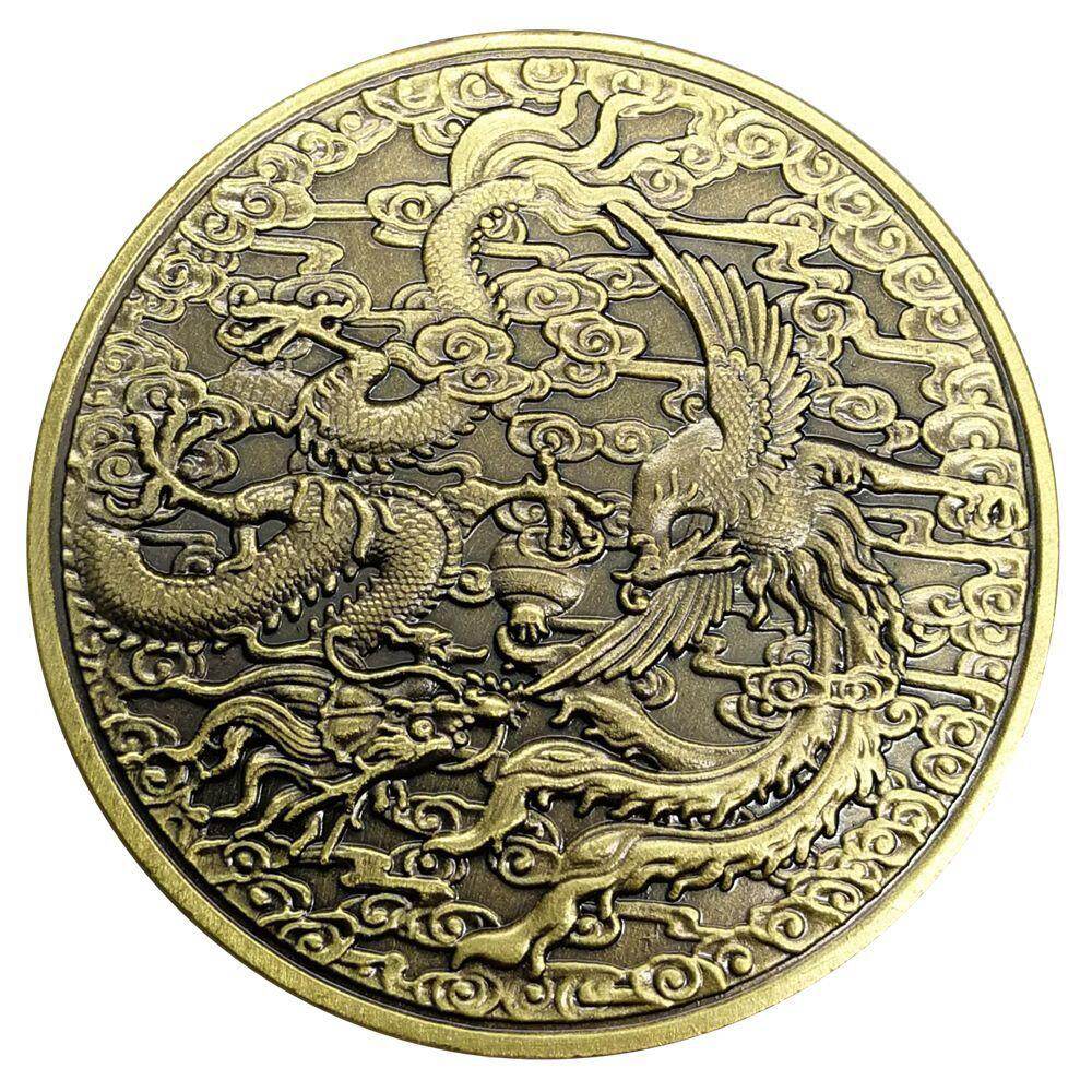 Fang Fang Customized Prosperity Brought by the Dragon and the Phoenix Commemorative Coin Traditional