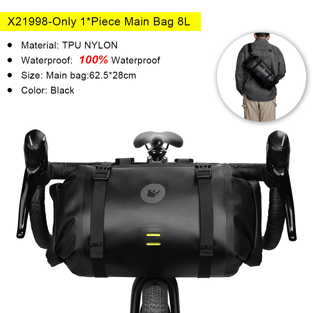 Rhinowalk Bicycle Handlebar Bag 4L8L12L Large Capacity Waterproof