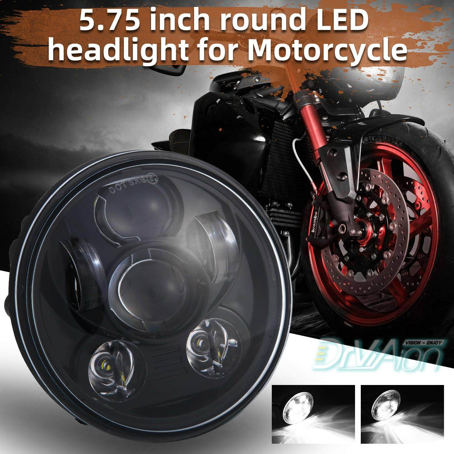 Sportster & Roadster 5.75" LED Daymaker Headlight for Harley Davidson Breakout