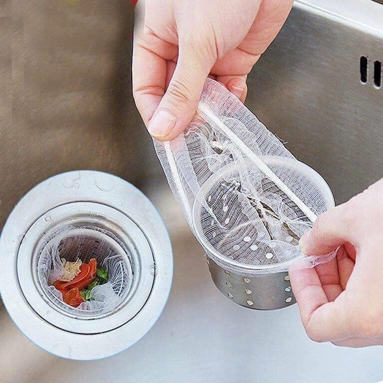 100 CHIẾC TÚI LỌC RÁC CHỐNG TẮC NGHẼN BỒN RỬA BÁT