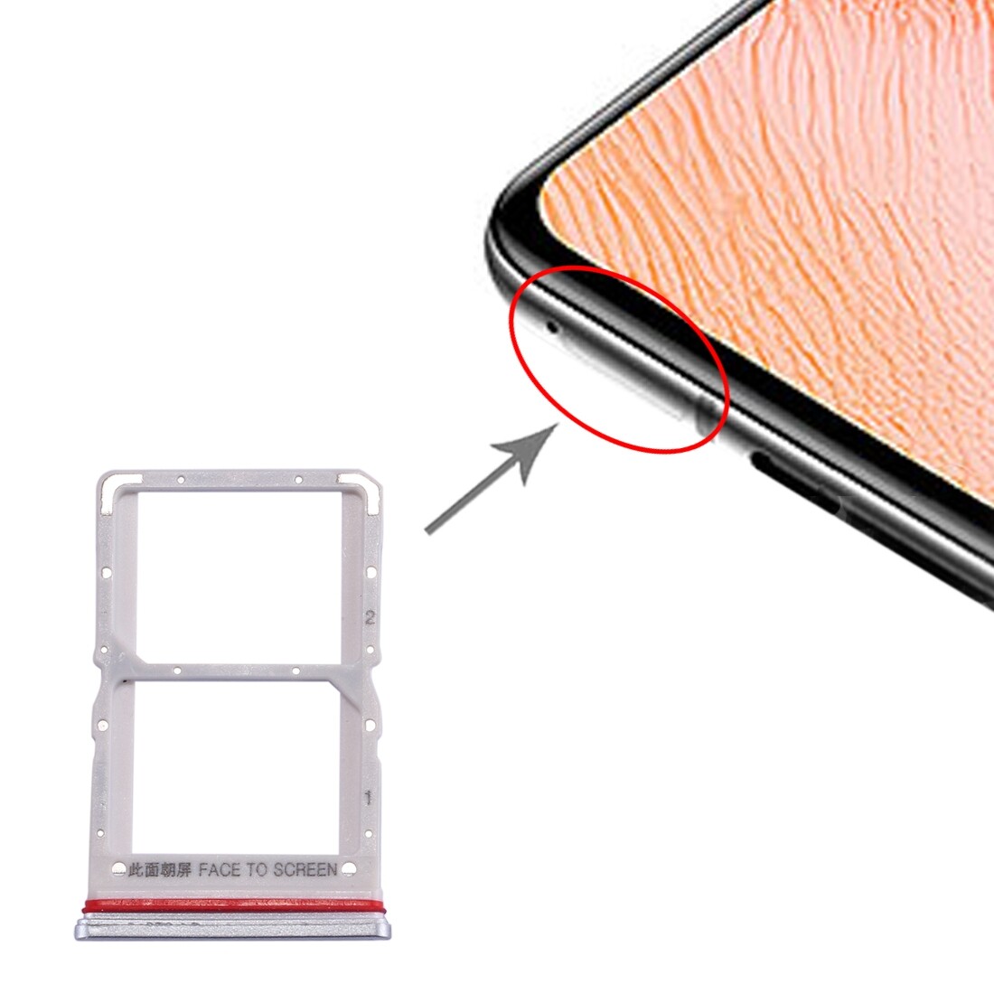 Sim card tray + sim card tray for xiaomi redmi k30 5g