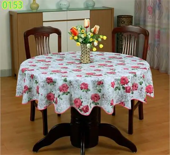 Past Plastic Round Tablecloth Pvc, Plastic Round Table Cover