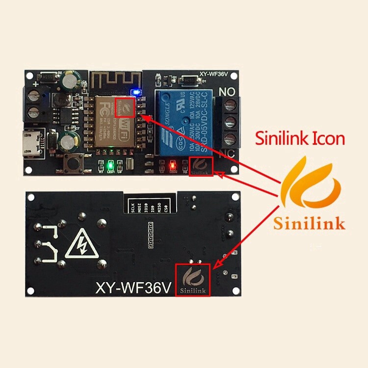 Sinilink Mô-đun Rơ Le Điều Khiển Từ Xa Cho Điện Thoại Di Động WIFI Ứng Dụng Điện Thoại Gia Đình Thông Minh DC5v Hoặc DC6V ~ 36V ESP-12F