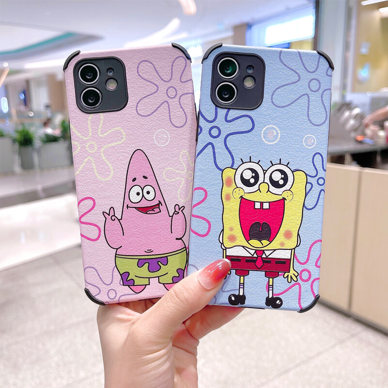 Cute SpongeBob Case for OPPO A83 A1 A5 A3S A12E Realme C1 A9 F11 A7 A5S ...