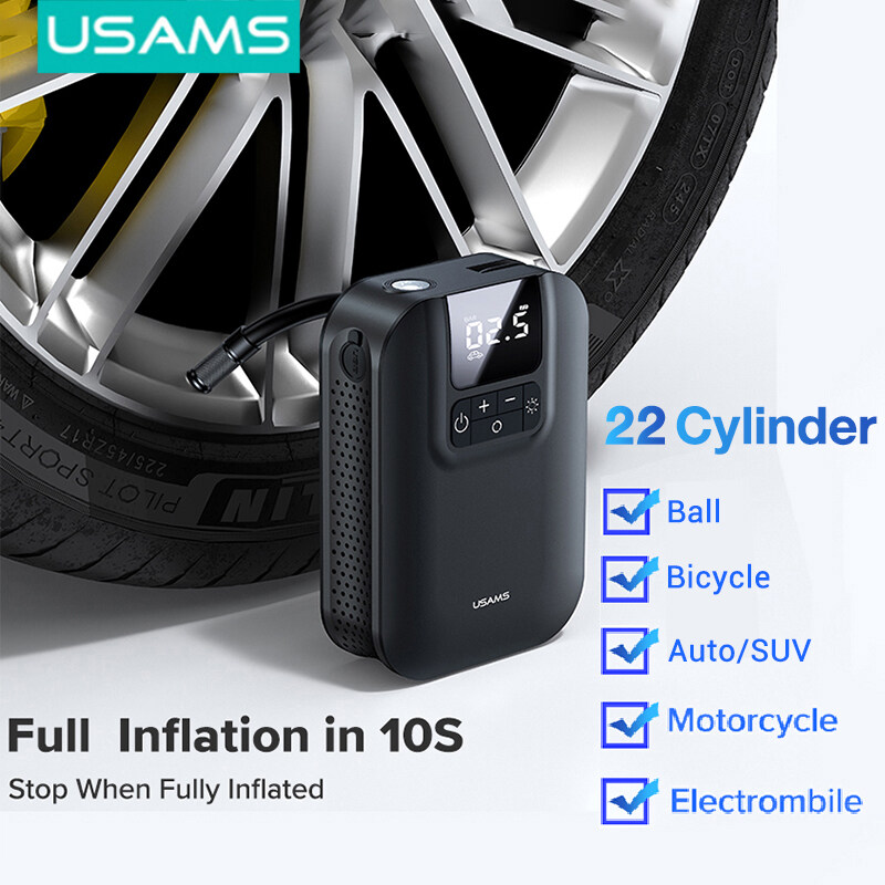USAMS Mini Car Air Pump 22 Cylinder Wireless Fast Inflatable Pump air
