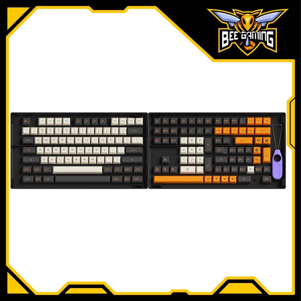 Keycap AKKO Carbon Retro (PBT Double-Shot, ASA profile, 158 nút)