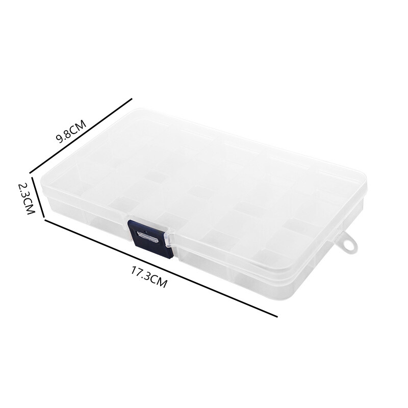 Plastic Detachable Adjustable Components Compartment Storage Organizer Parts Boxes Cases For Screws,Hardware And Crafts, Clear White