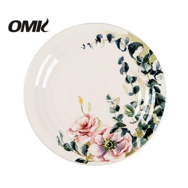 OMK American Ceramic 9 inch Dinner Plates