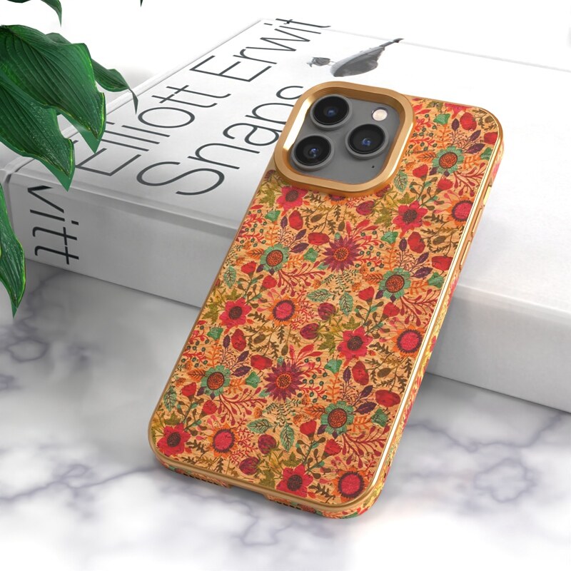 Wood Material Cover For iphone 14 15 pro max plus Luxury Phone Protective Anti-fall Soft Silicone Case
