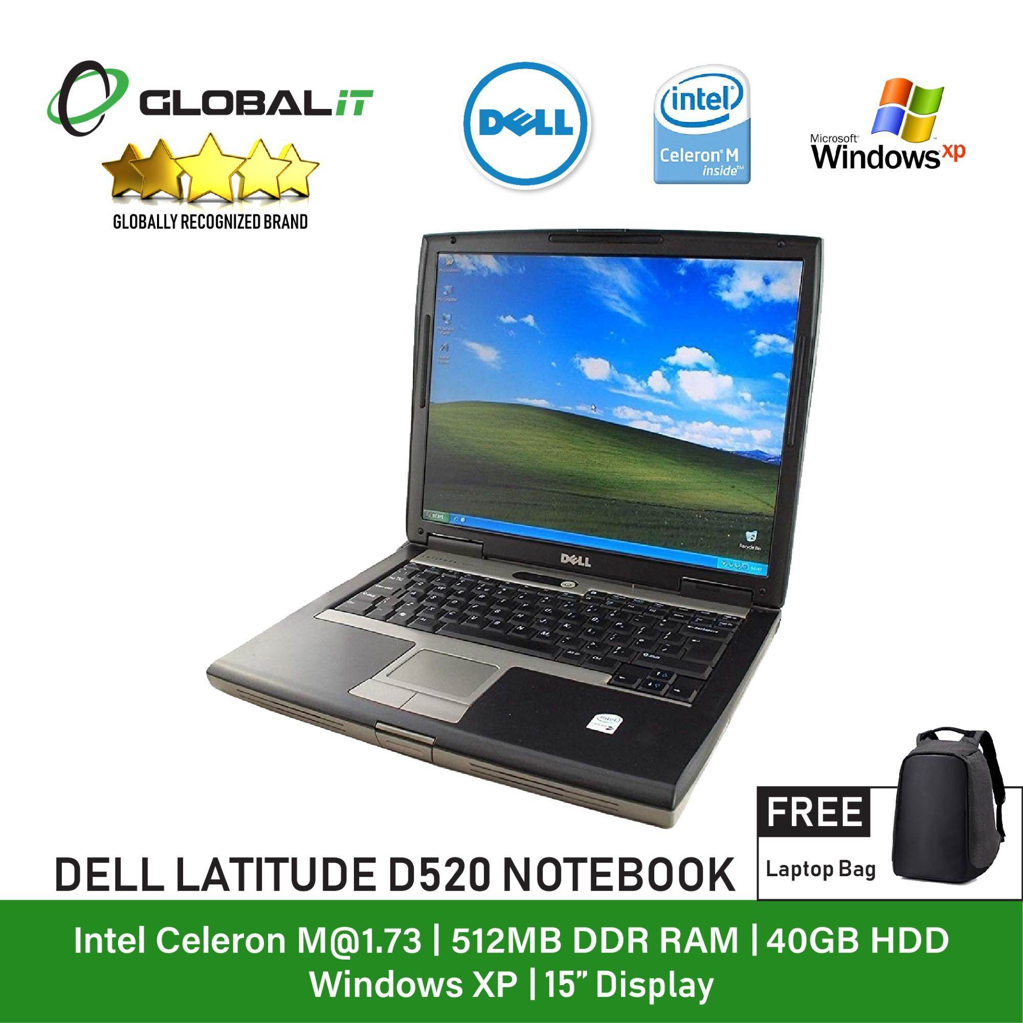 Refurbished Notebook Dell Latitude D5 Laptop 15 Inch Lcd Intel Celeron M 512mb Ram 40gb Hdd Wifi Windows Xp Malaysia