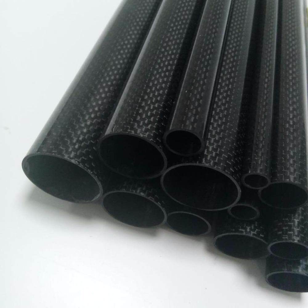 2pcs 3K Carbon Fiber Tube  Roll OD 32mm x ID 30mm x Length 1000mm Glossy Surface 