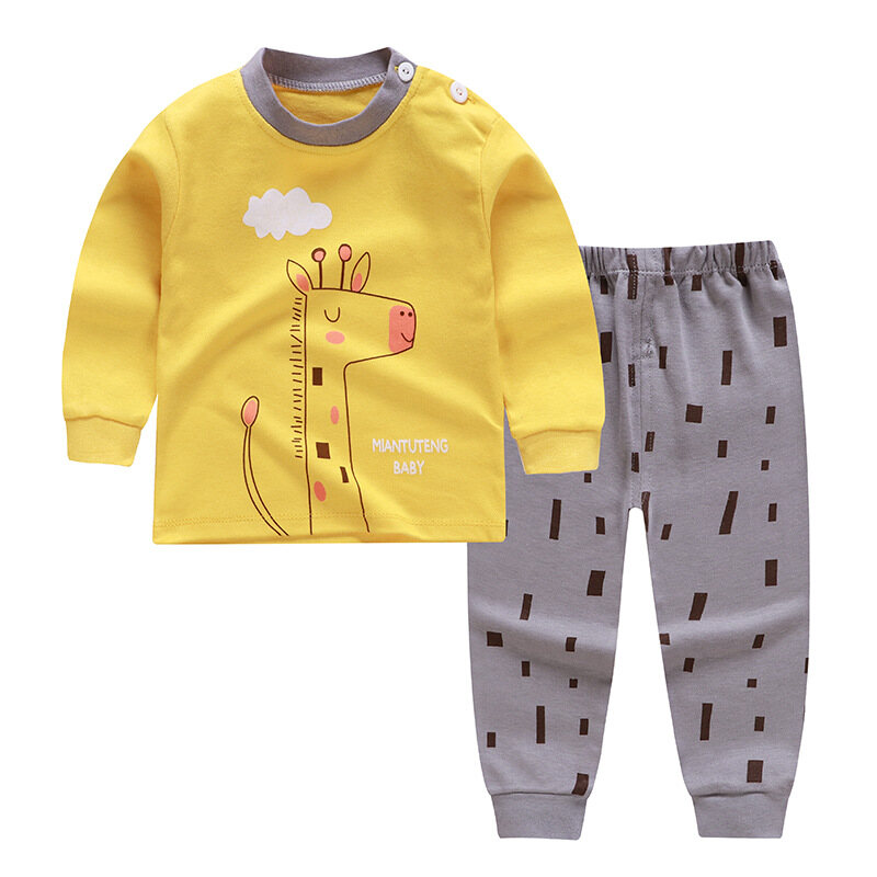 I Love Daddy&Mummy Baby Boy Girls Long Sleeve Underwear Set Pure Cotton Boys Girls Clothes+Trousers Long Sleeve Set 3-36 Months