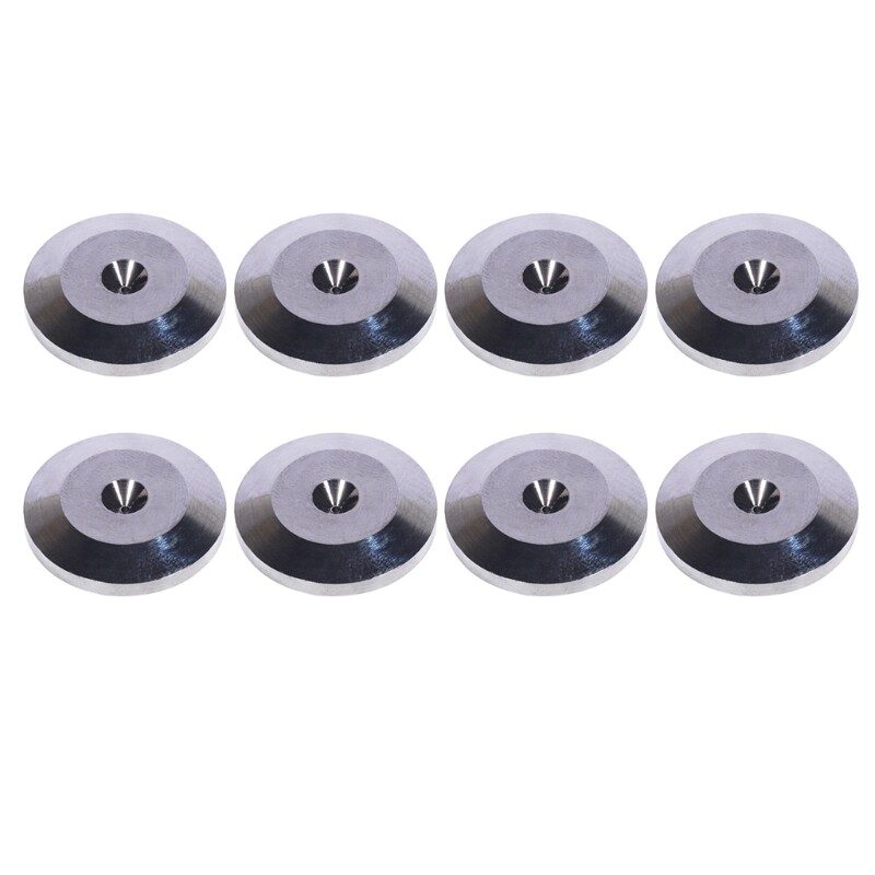 ✪【Mới】 8 Miếng Đệm Gai Loa Bằng Hợp Kim Nhôm Thông Dụng 25X5Mm Đệm Đế Chống Sốc Cho Loa, Chân Đế Cách Ly Thảm Lót Chân Hình Nón