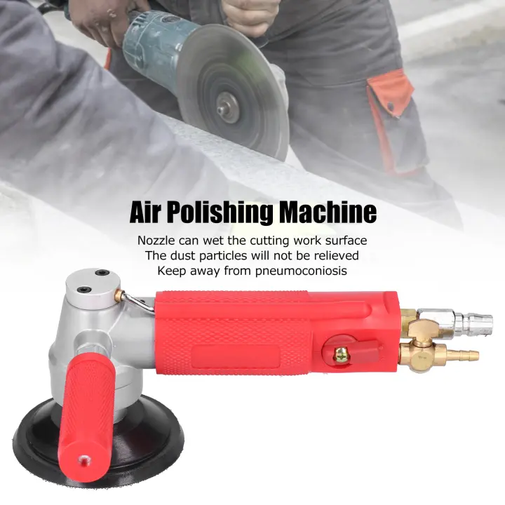 Air Polishing Machine 4300 RPM Pneumatic Water Mill 4in Injection Polisher Air Sander for Auto Body Work Grinding Tool 