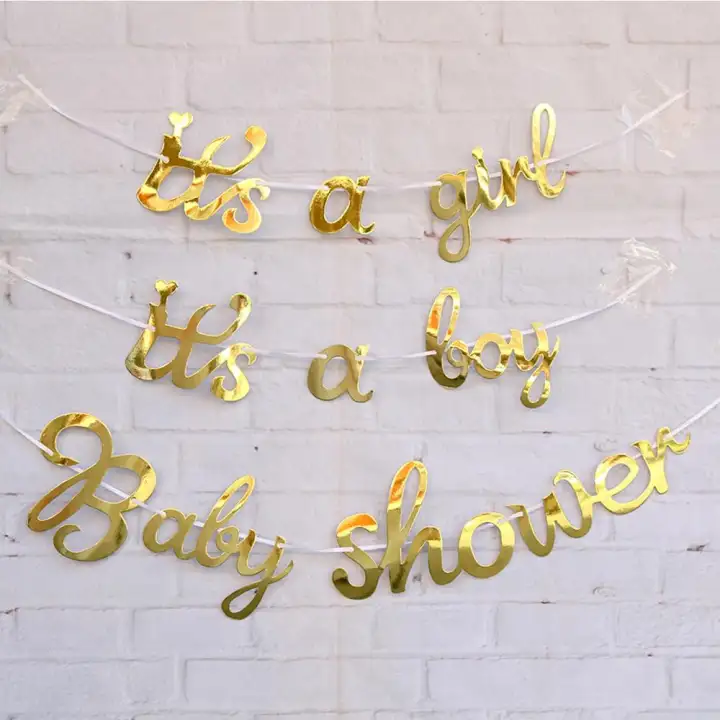 Laphil Baby Shower Banner Its A Boy Girl Balloons Party Supplies