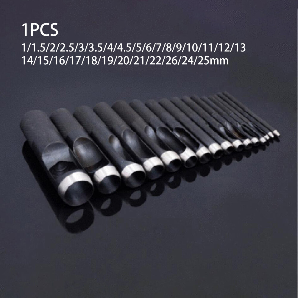 1-25mm Sharp Hollow Hole Round Punch Tool For Leather/paper/plastic/cork/belt