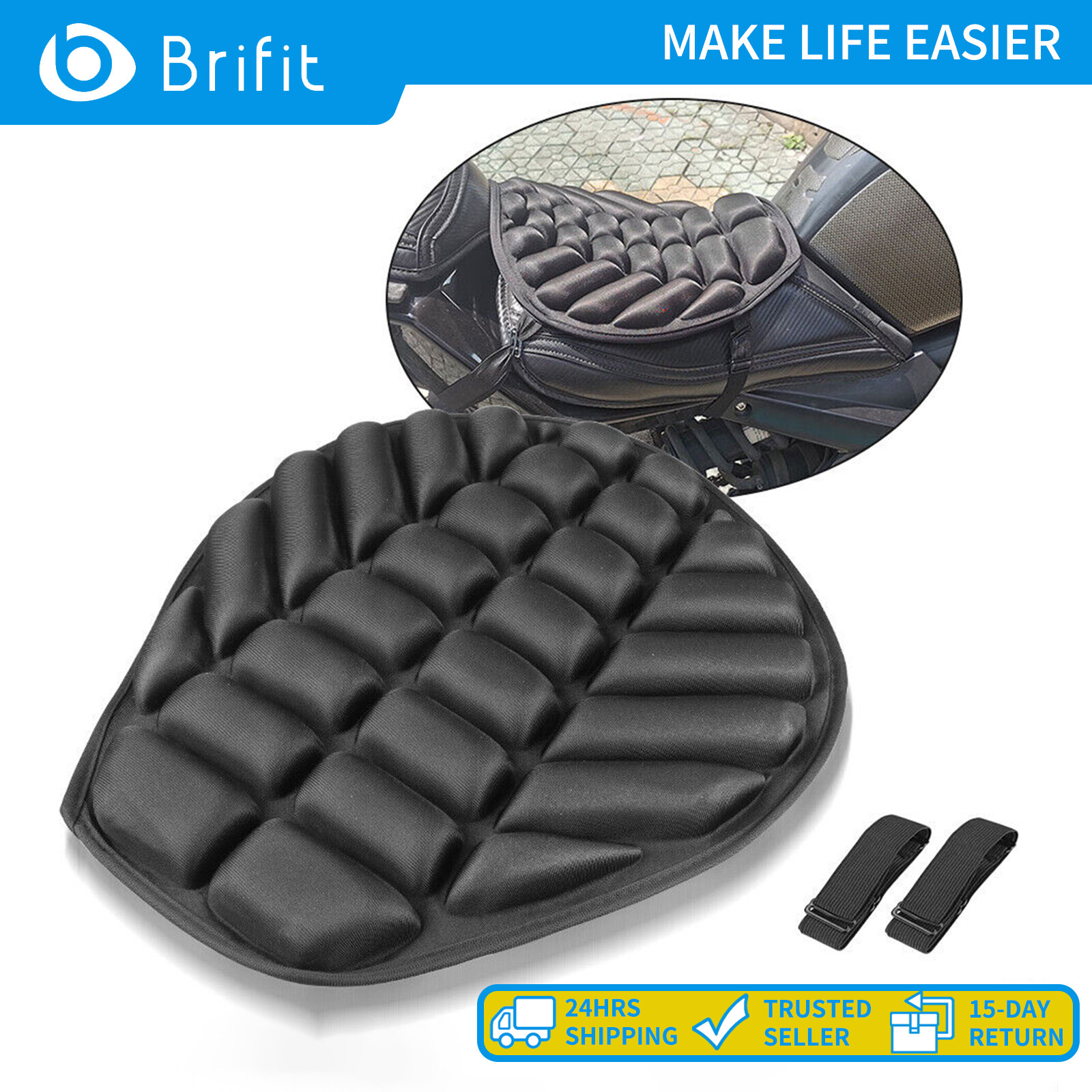 Brifit 3D motorcycle seat cushion breathable shock absorption cushion