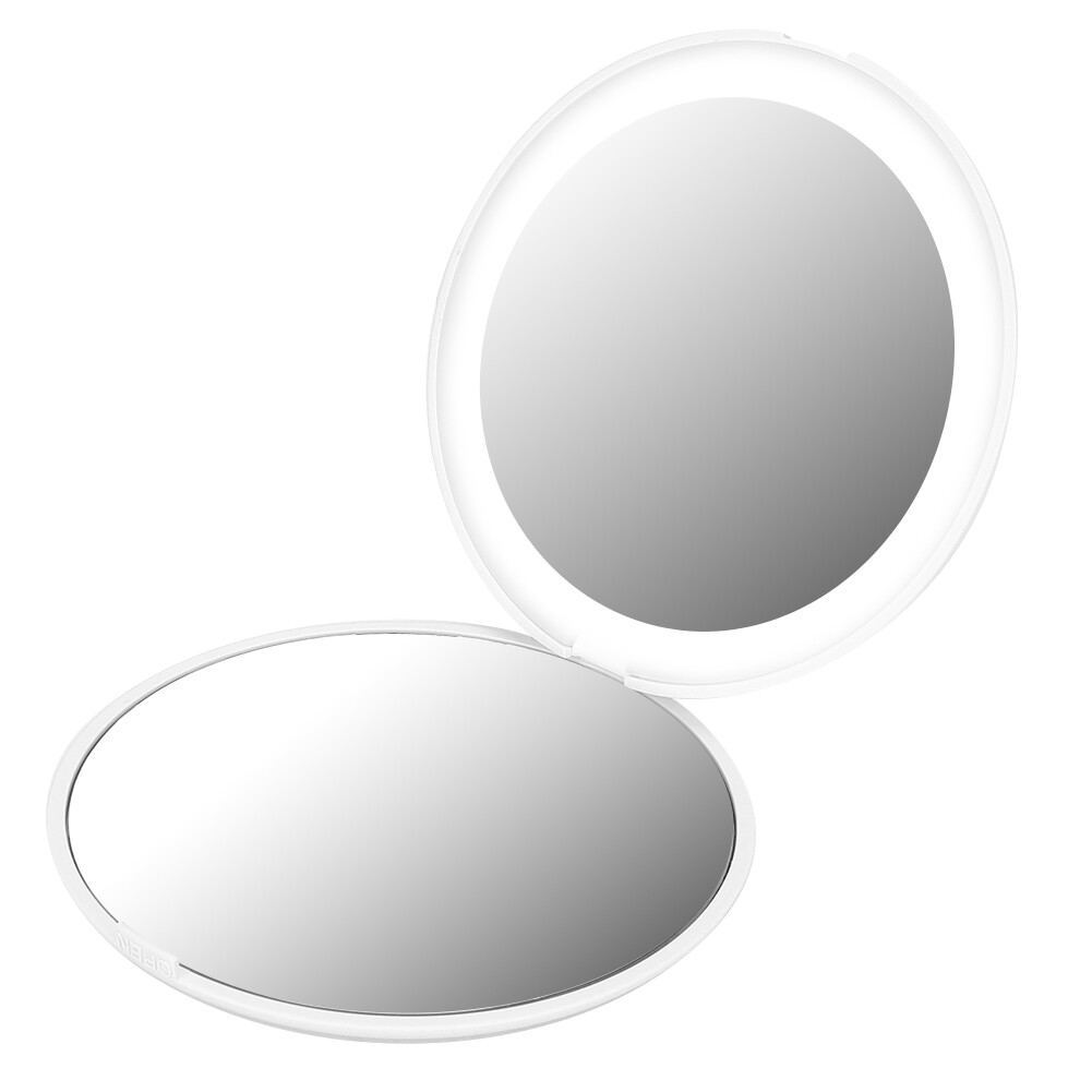 10X magnifying makeup mirror with lights portable foldable mini 12 leds makeup mirror cosmetic tool