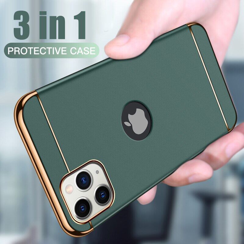 Kisscase หรูหราชุบ3 In 1สำหรับ Iphone 13 Pro Max โทรศัพท์ Case Matte Hard Pc ปกหลังสำหรับ Iphone 0075