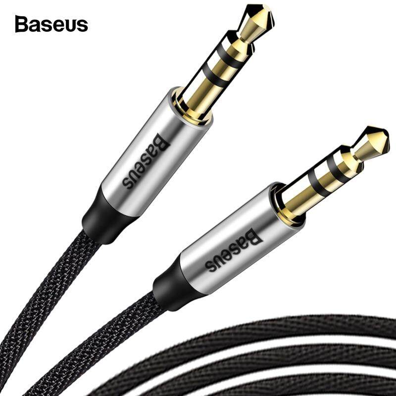 BASEUS 3.5 Mm Jack Kabel Audio Pria untuk Pria ALAT BANTU Audio Kabel untuk Samsung S10 Headphone Mobil Speaker Line Kabel Aux