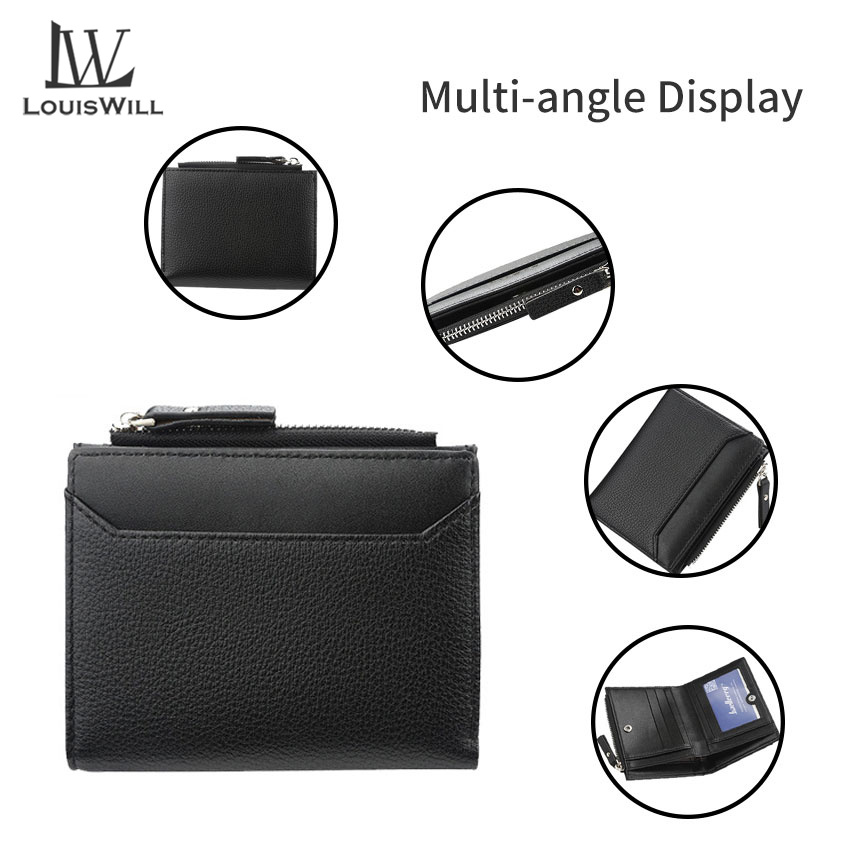 LouisWill Men Wallets Leather Men Bags Short Wallets Bifold Clutch Wallets Crocodile Pattern Wallets Travel Purses Coin Pouch ID Credit Cards Holders for Business, Travel, Office