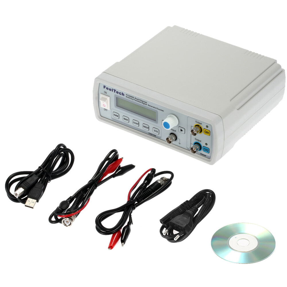 Smart Sensor High Precision Digital DDS Dual-channel Function Signal Source Generator Arbitrary Waveform/Pulse Frequency Meter 12Bits 250MSa/s Sine Wave 24MHz