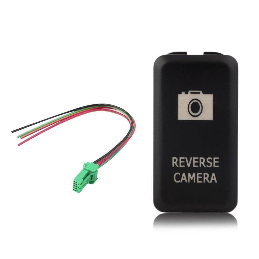 Car Reverse Camera Push Button Switch w/ Blue LED Indicator for Toyota
