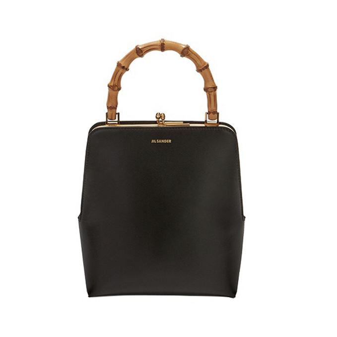 Athosline Jil Sander Top-handle Bag Handbag for Women Genuine Leather Bag Bamboo Handle Summer Hotselling