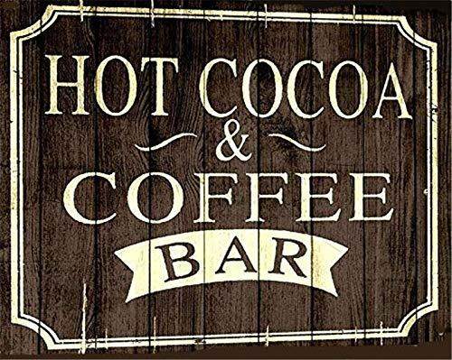 TIN SIGN B446 Hot Chocolate Cafe Coffee Shop Rustic Chocolate Sign Decor
