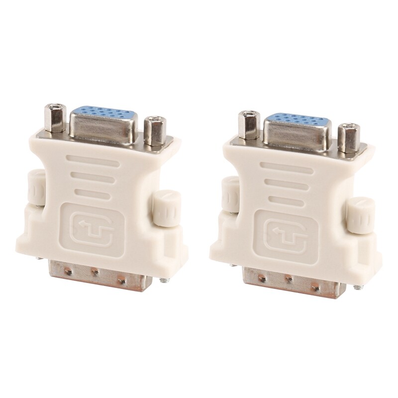 2x dvi male adapter to female vga