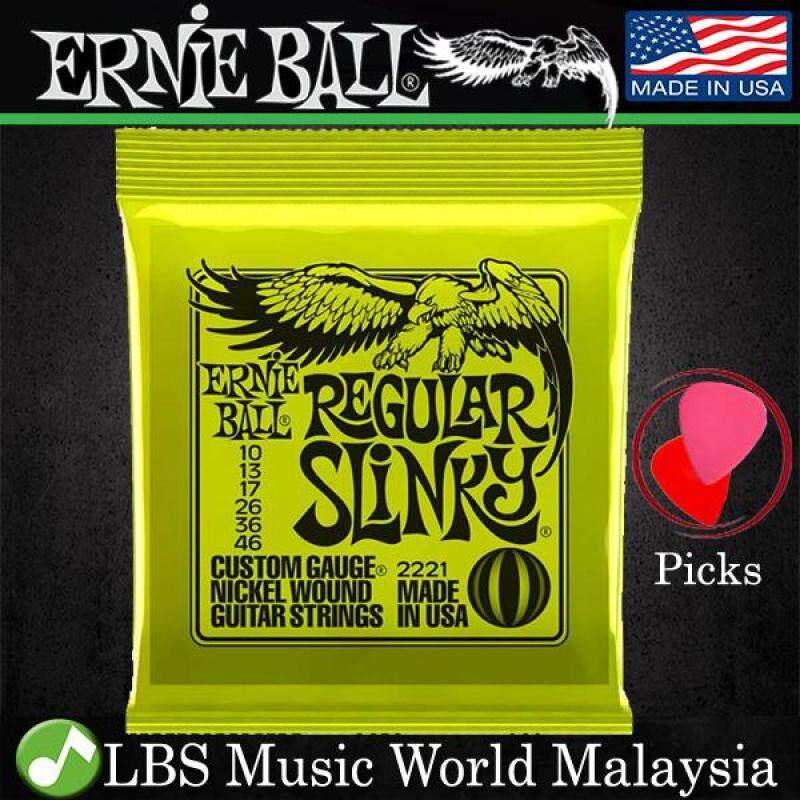 Ernie Ball 2221 Regular Slinky Nickel Wound Electric Guitar String (10-46) Malaysia