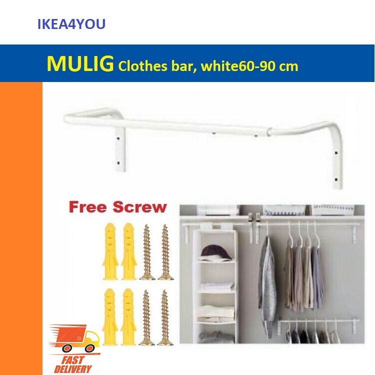 Ikea mulig clothes online bar screws