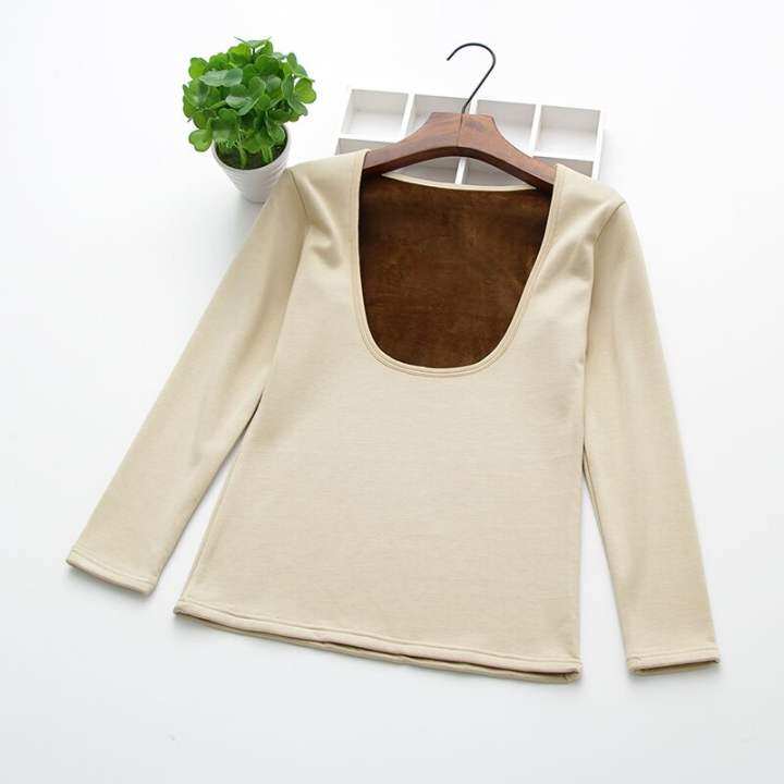 low neck thermal top