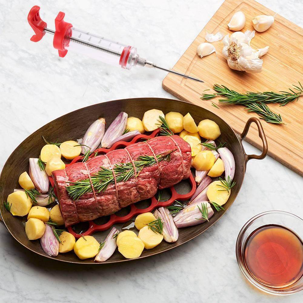 LightSmile 30ml Reusable Plastic Syringe with 4inch Dispensing Needle. Kitchen Syringes for