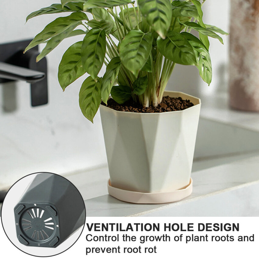 【High Quality+In Stock】Reusable Plastic Flower Pot Indoor and Outdoor