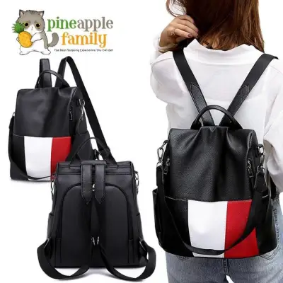 Fashion 3 Ways Women Backpack Purse Korean Style Casual Backpack PU Leather Anti Theft Bag Waterproof Travel Bag