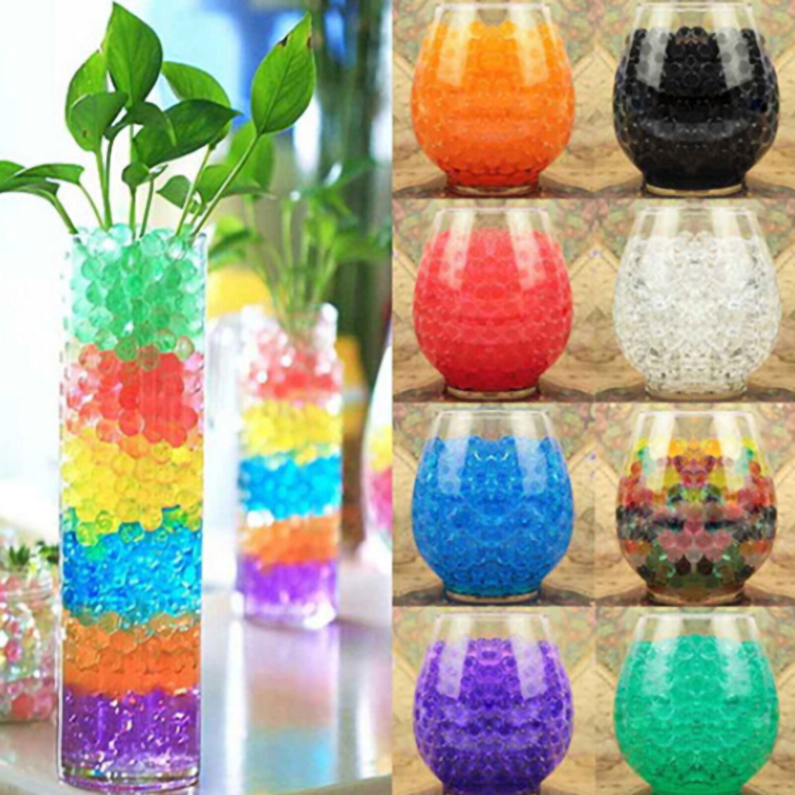 3000Pcs Water Absorb Gel Small Colorfast Resin Multipurpose Gel Polymer for Wedding Decoration