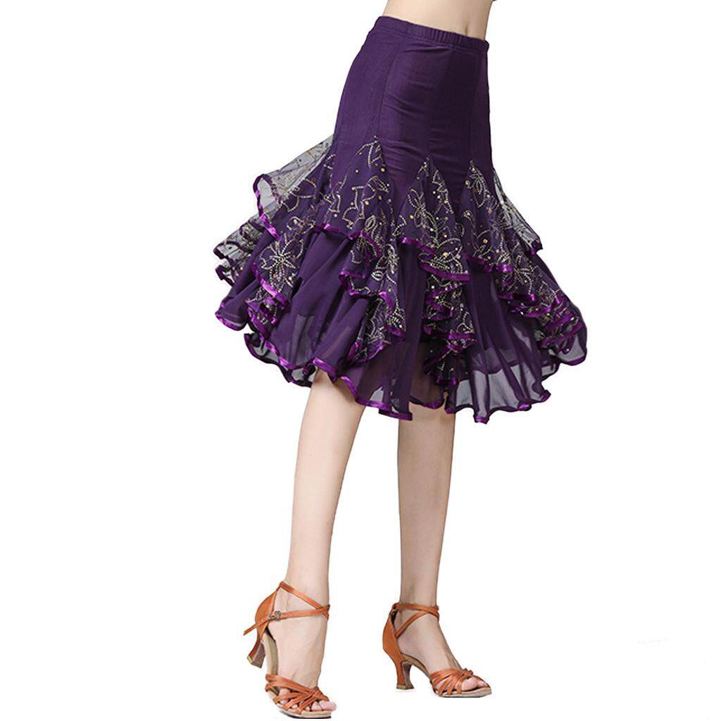 Dolity Flamenco Ballroom Waltz Dance Big Swing Skirt Sequined Modern Costumes China Kids role play dress set light up toy high heel shoes
