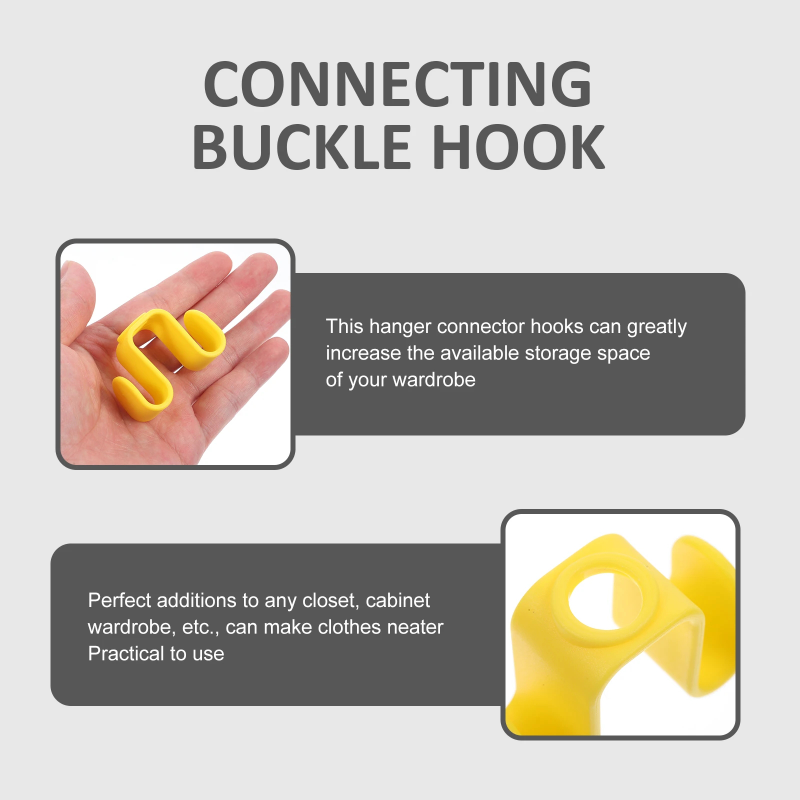 10pcs Portable Double-sided Hanger Connector Hook Detachable Multi-function Closet Wardrobe Household Space-saving Hanger
