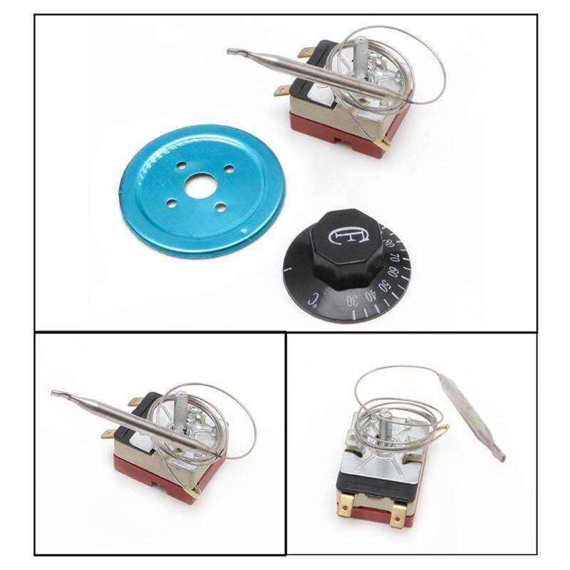 Bộ Điều Khiển Nhiệt Độ 250V 16A 30-110 Độ C Núm Điều Chỉnh Công Tắc Mao Dẫn