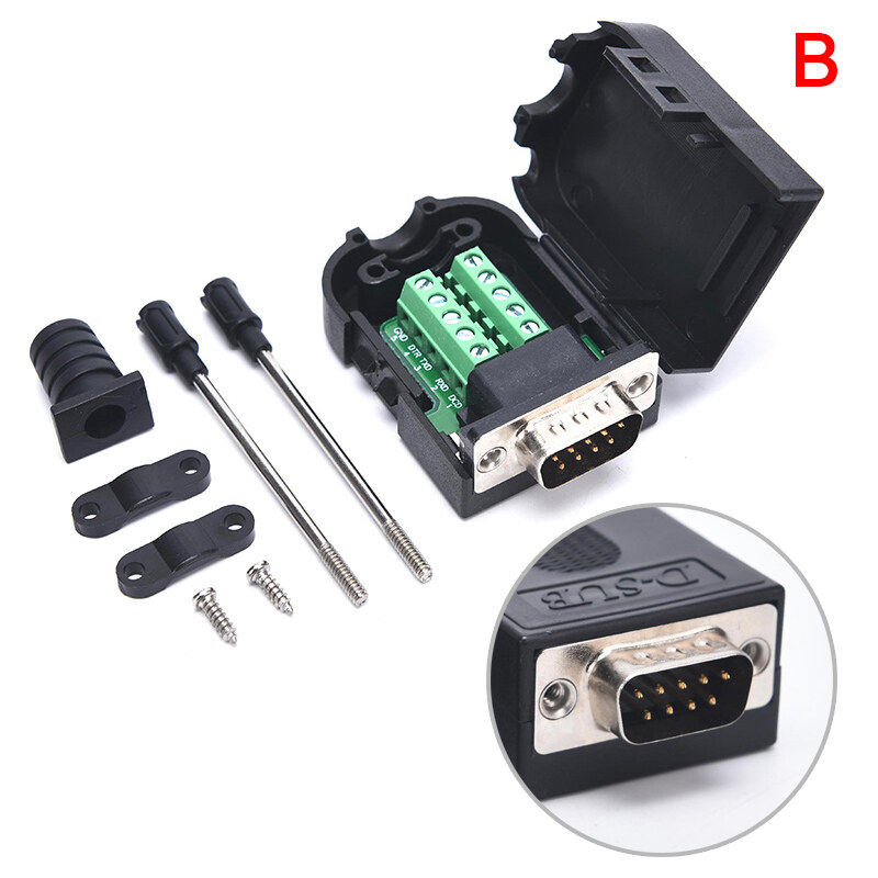 Db9 connector rs232 male female 9 pin rs485 breakout terminals com connectors