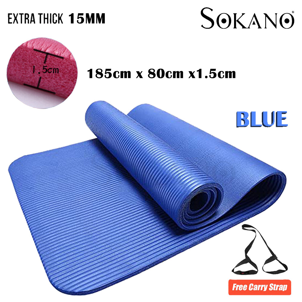 Sokano 15mm Extra Thick Multi-Function Non-Slip Exercise Yoga Mat