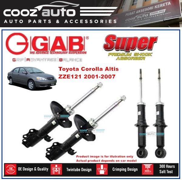 Toyota Corolla Altis Zze121 2001 2007 Gab Super Premium Shock Absorber Suspension Lazada