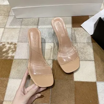 sexy clear shoes
