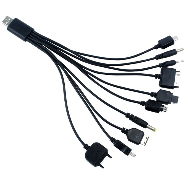 🔥🔥🔥【Fast Shipping】 Multi Pin Cable Charger USB Adapter Cable Data Wire Cord 10 in 1 Multifunction USB Data Transfer Cable Universal