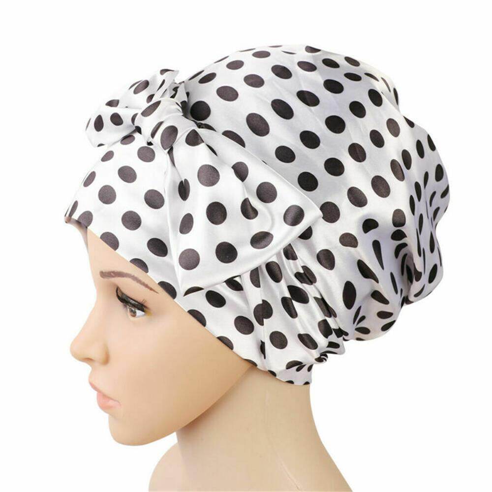 Night Sleep Cap Silky Head Cover Women Girl Hair Loss Soft Satin Bonnet Nightcap