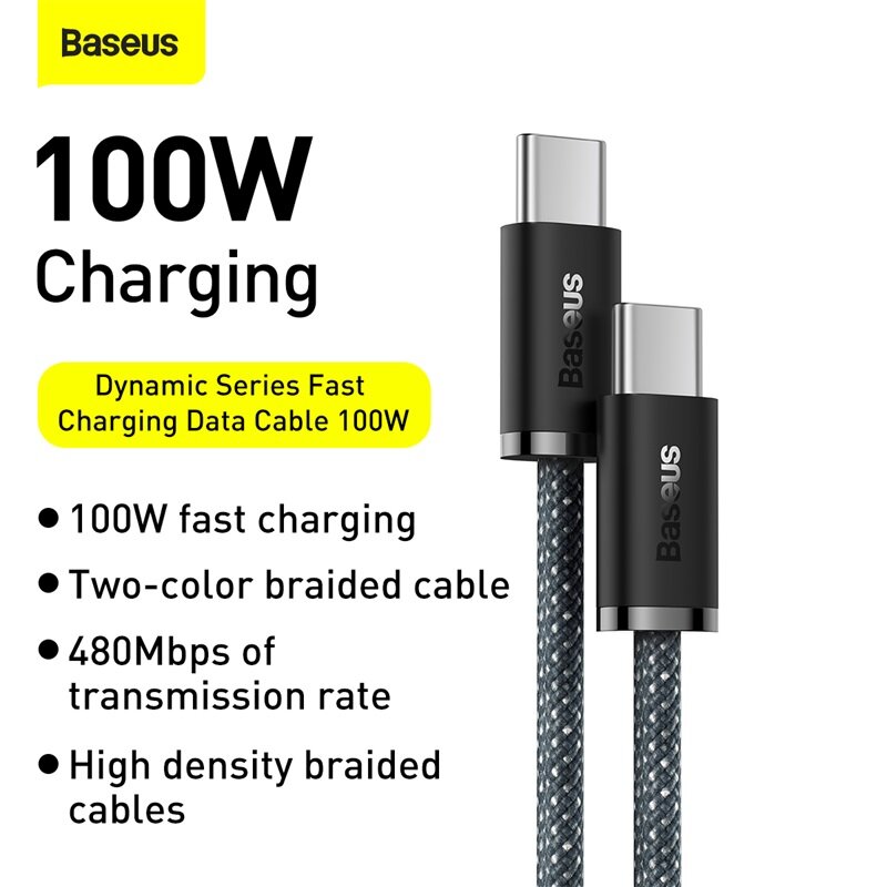 Baseus 100w usb c cable usb c to usb type c cable for macbook pro ipad pd fast charger cord type-c cable for xiaomi huawei