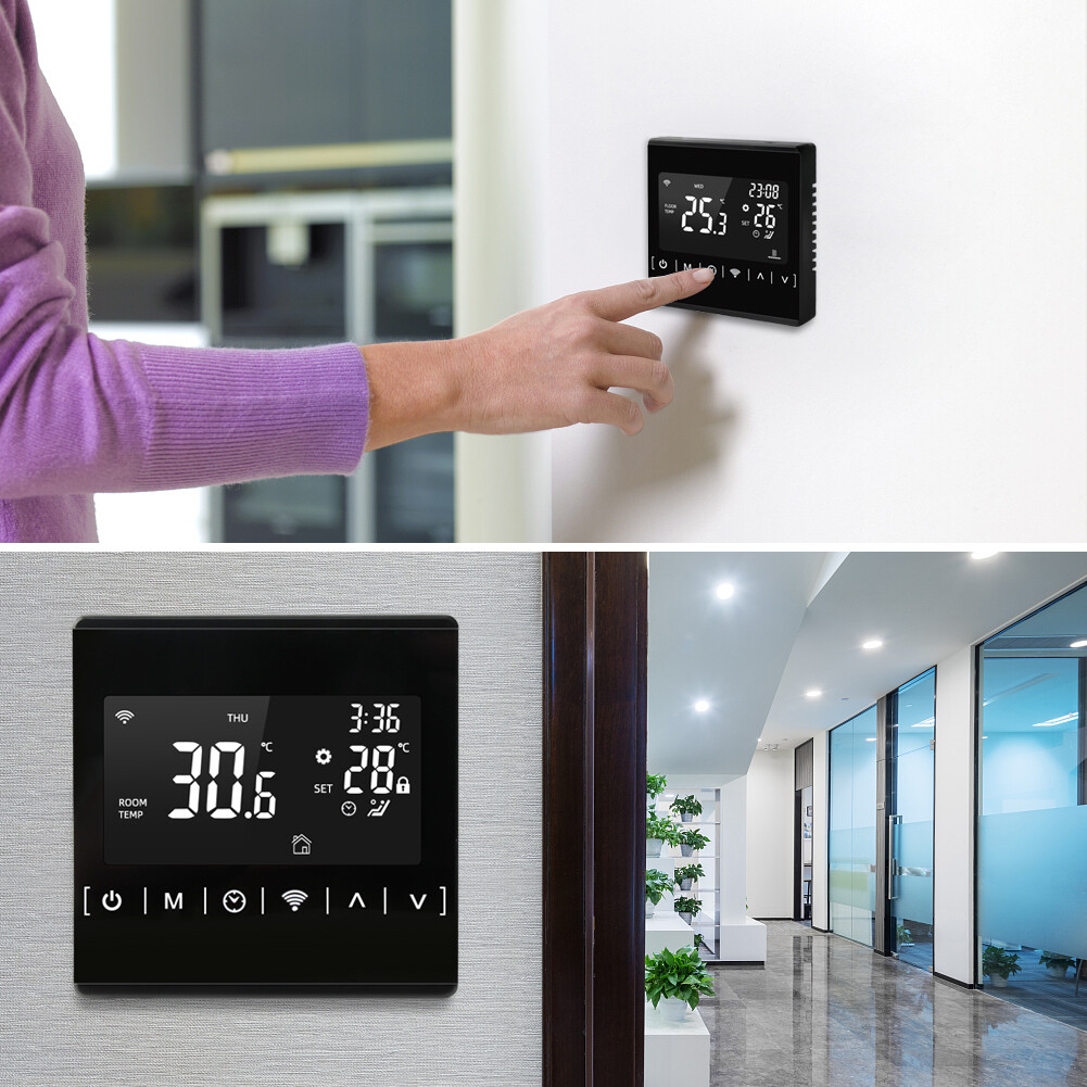 Yieryi Kỹ Thuật Số Wifi Nhiệt Lượng Thông Minh Điện Tầng Sưởi Ấm Bộ Điều Khiển Nhiệt Độ Lạnh Cho Phòng